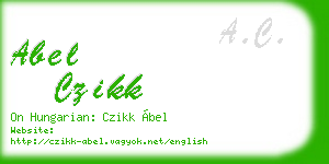 abel czikk business card
