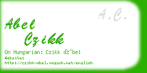 abel czikk business card